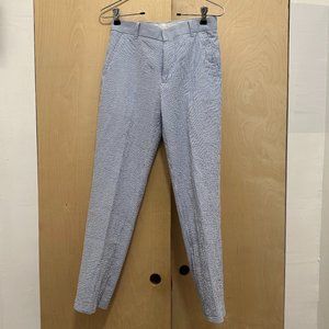 EUC Tommy Hilfiger Flat Front Striped Seersucker Pants Blue size BOY 14